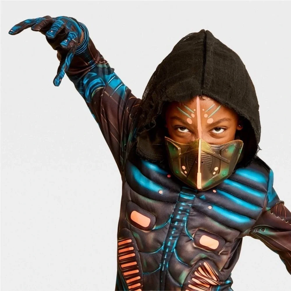NWT Hyde and EEK Kid’s Glow Under Blacklight Costume Desert Warrior Halloween